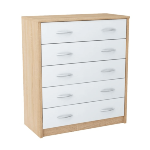 Comodă, stejar sonoma/alb, AGNESA TYP 4