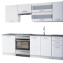 Ansamblu bucătărie 2,4 m, alb, FABIANA