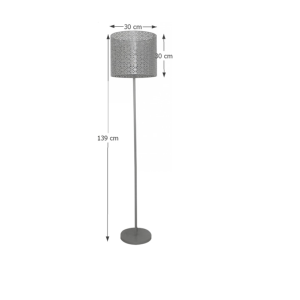 Lampă de podea, gri, JADE TYP 9 8095-33