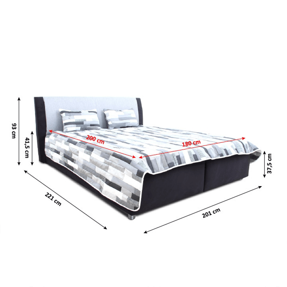 Pat matrimonial, 180x200, cu suport, DESI