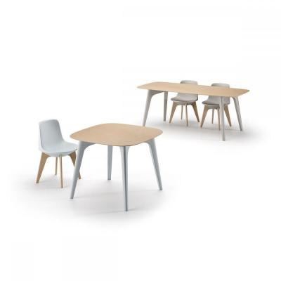 Masa cu blat HPL/lemn si patru picioare din plastic PLANET TABLE