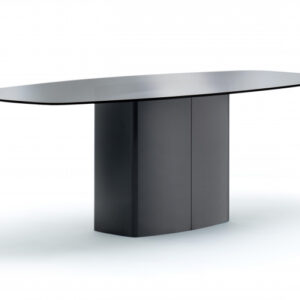 Mese conferinta office birou cu blat din sticla si baza metalica AERO