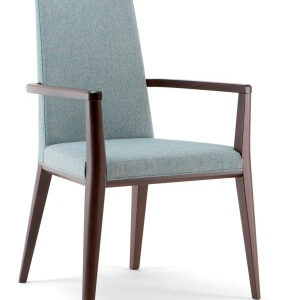 Fotoliu tapitat cadru lemn fag METRO