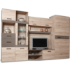 Ansamblu living, stejar san marino/latte extra lucios HG, ASSOR