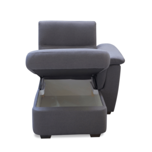 Colţar cu spaţiu de depozitare, material gri, la comandă, dreapta, BORN OTT 1B ZP