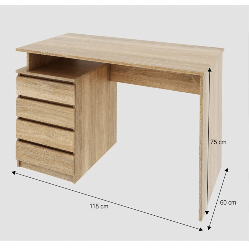 Masă PC, stejar sonoma, HANY