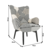Fotoliu, material patchwork, PEPITO NEW TYP 4