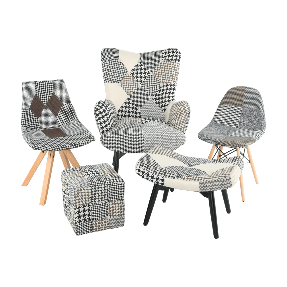 Fotoliu, material patchwork, PEPITO NEW TYP 4