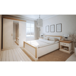 Ansamblu dormitor, pin nordic/stejar sălbatic, ROYAL