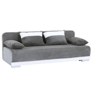 Colţar extensibil, piele ecologică albă/textil gri, REMIA