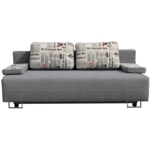 Colţar extensibil cu spaţiu de depozitare, gri/model, ELIZE