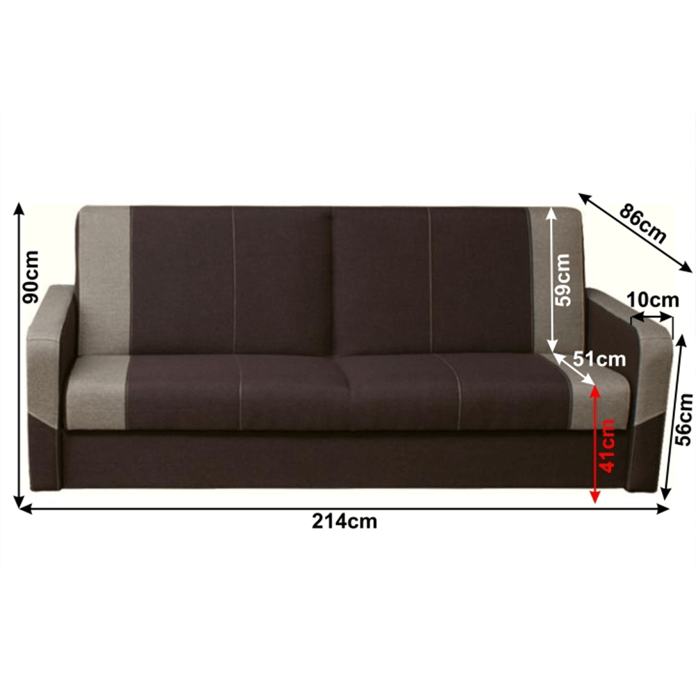 Set de canapele 3+1+1, ciocolatiu/maro deschis, HUGOR