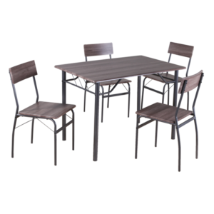 Set dining, maro/negru, GIROL 1+4