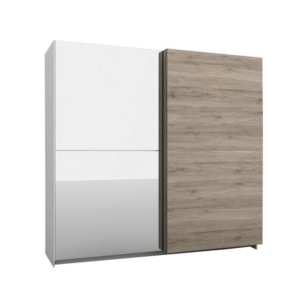 Dulap cu oglindă, stejar sonoma închis, BETINO BX-72