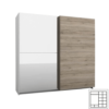 Dulap cu oglindă, stejar sonoma închis, BETINO BX-72