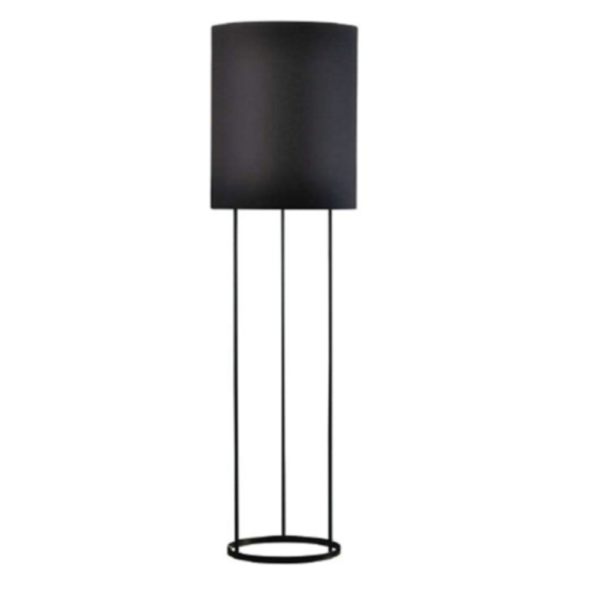 Lampă pe picior, metal/material, negru, CINDA TYP 22 F7008