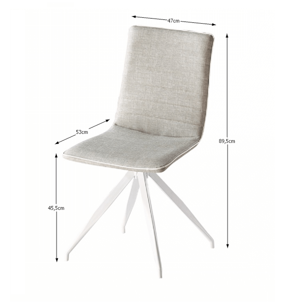 Scaun, gri deschis/alb, BAHIRA