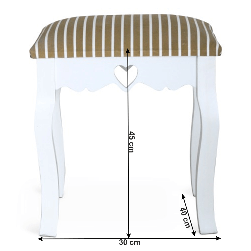 Taburet, alb/model dungat, WAGNER 1