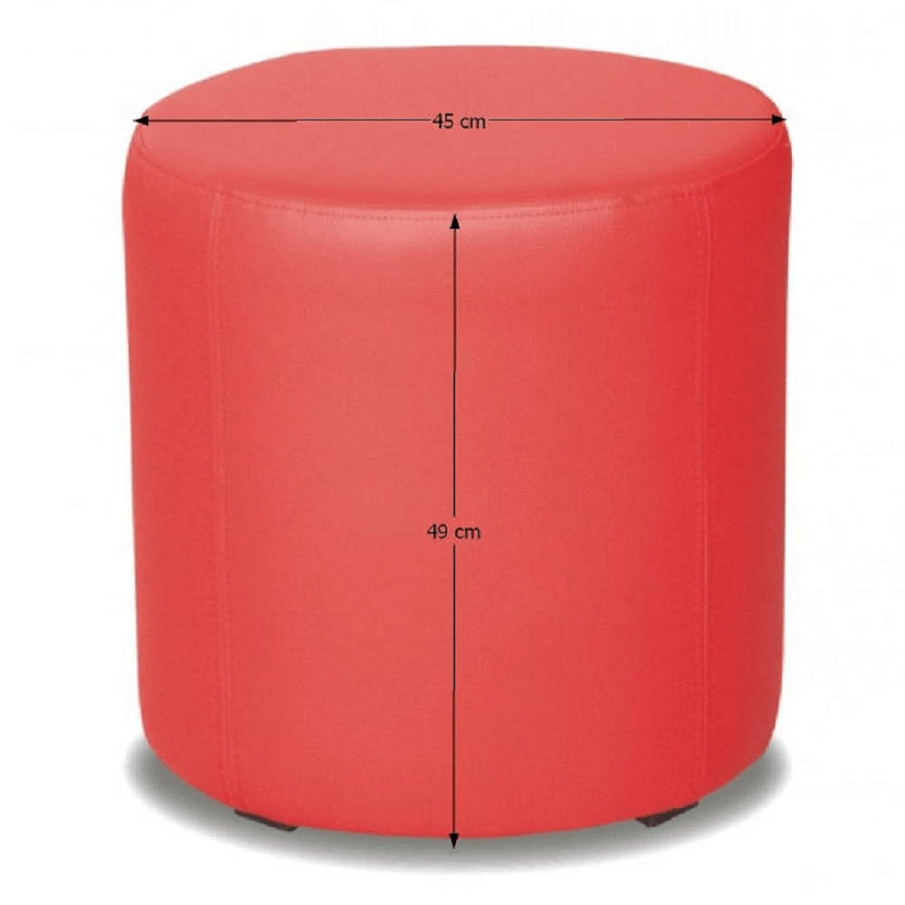 Taburet, piele ecologică roşie, TOP 45