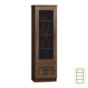 Vitrină, stejar lefkas, TEDY TYP T11