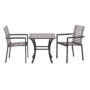 Set dining 1+2, gri deschis/negru, RONAN