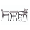 Set dining 1+2, gri deschis/negru, RONAN