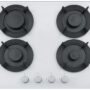 Plita incorporabila Franke Maris Free FHMF 604 4G C 106.0541.749, Gaz, 4 arzatoare, Aprindere electrica integrata, Dispozitiv de siguranta, Gratare de fonta, Latime 59 cm, Alb