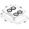 Plita incorporabila Franke Maris Free FHMF 604 4G C 106.0541.749, Gaz, 4 arzatoare, Aprindere electrica integrata, Dispozitiv de siguranta, Gratare de fonta, Latime 59 cm, Alb