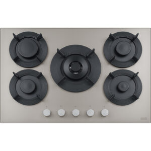 Plita incorporabila Franke Maris Free FHMF 755 4G DC C 106.0541.755, Gaz, 5 arzatoare, Arzator dubla coroana, Aprindere electrica integrata, Dispozitiv de siguranta, Gratare de fonta, Latime 75 cm, Sterling Silver