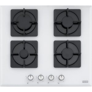 Plita incorporabila Franke New Square FHNS 604 4G WH C 106.0489.961, 4 arzatoare gaz, 60 cm, Aprindere electronica la buton, Valva de siguranta, Arzatoare si gratare fonta, Sticla alba