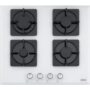 Plita incorporabila Franke New Square FHNS 604 4G WH C 106.0489.961, 4 arzatoare gaz, 60 cm, Aprindere electronica la buton, Valva de siguranta, Arzatoare si gratare fonta, Sticla alba