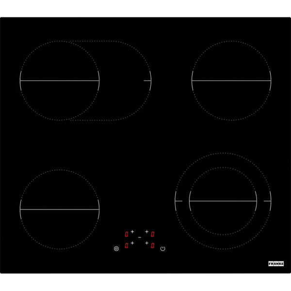 Plita incorporabila Franke FHR 604 C TOD BK 108.0530.027, Electrica, 4 zone de gatit, Indicator caldura reziduala, Control touch, Latime 59 cm, Sticla, Negru