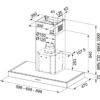 Hota Franke Format 70 FDF 9557 XS 110.0251.228, Semineu dreapta, Capacitate 630 m3/H (maxim, mod evacuare), 3 viteze+intensiv, Comanda Soft touch, Latime 90 cm, Inox Satinat