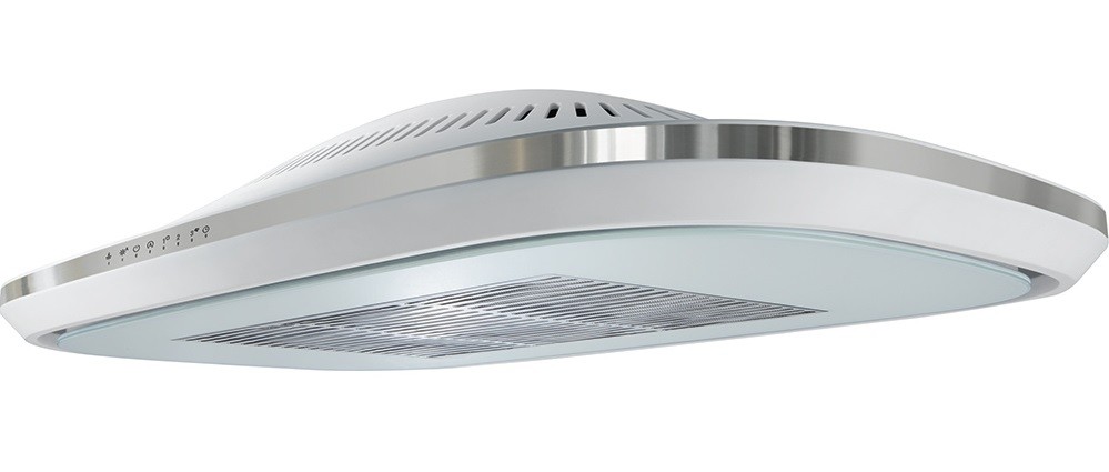 Hota insula Franke CLOUD 1106 WH 345.0529.585, Capacitate 680 m3/H (intensiv, mod evacuare), 3 viteze+intensiv, Control touch, Latime 115 cm, Alb