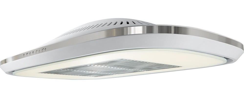 Hota insula Franke CLOUD 1106 WH 345.0529.585, Capacitate 680 m3/H (intensiv, mod evacuare), 3 viteze+intensiv, Control touch, Latime 115 cm, Alb