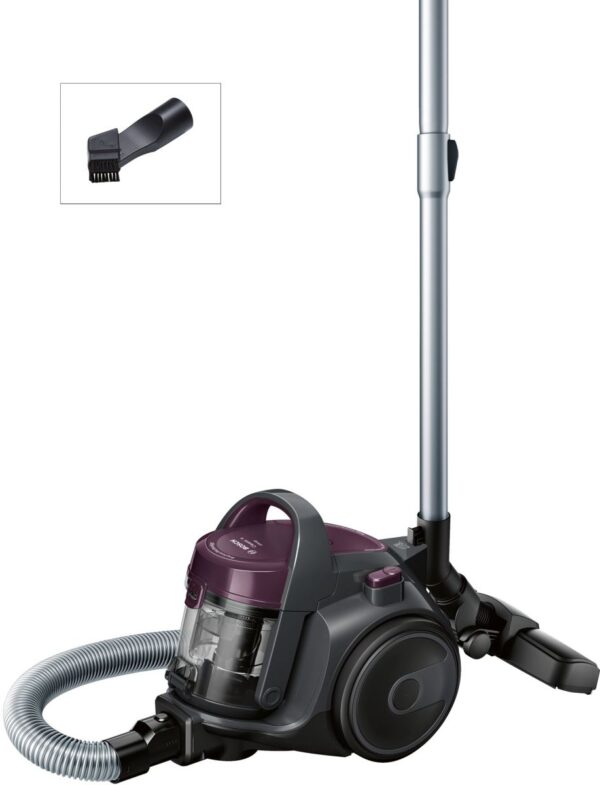 Aspirator fara sac Bosch GS05 Cleann'n BGC05AAA1, 700 W, 1.5 l, EPA, Gri-stone/Dark Violet