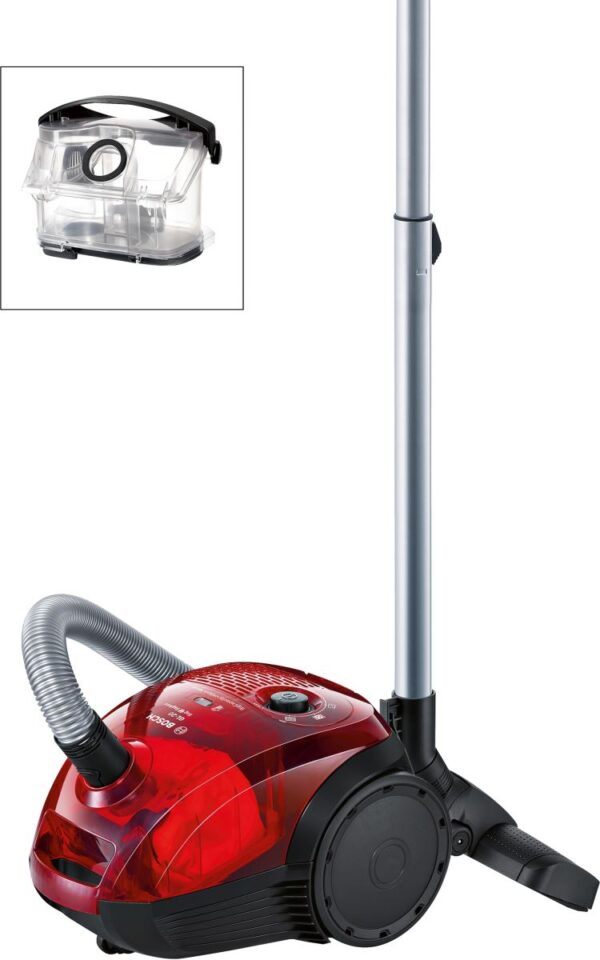 Aspirator Bosch GL-20 Bag&Bagless BGL2UA2008, 700 W, 3.5 l, Cherry red transparent