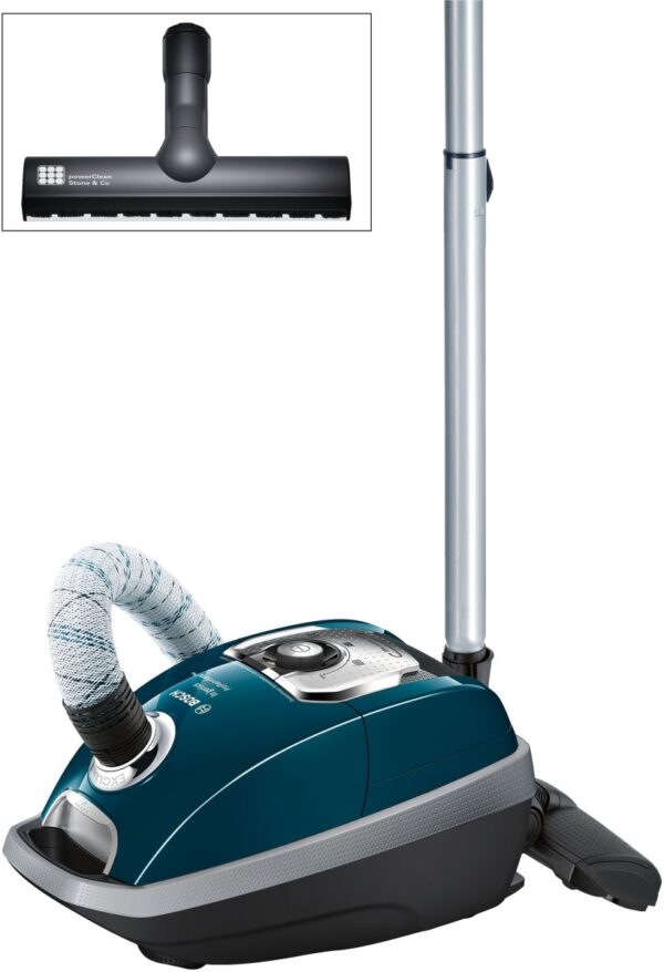 Aspirator cu sac Bosch GL-80 In'genius ProPer>>form Plus BGL8508, 650W, 5 l, EPA 10, Deep petrol