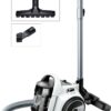 Aspirator fara sac Bosch GS05 Cleann'n BGS05A222, 700 W, 1.5 l, EasyClean, PureAir, Perie cu role, Perie parchet, Alb