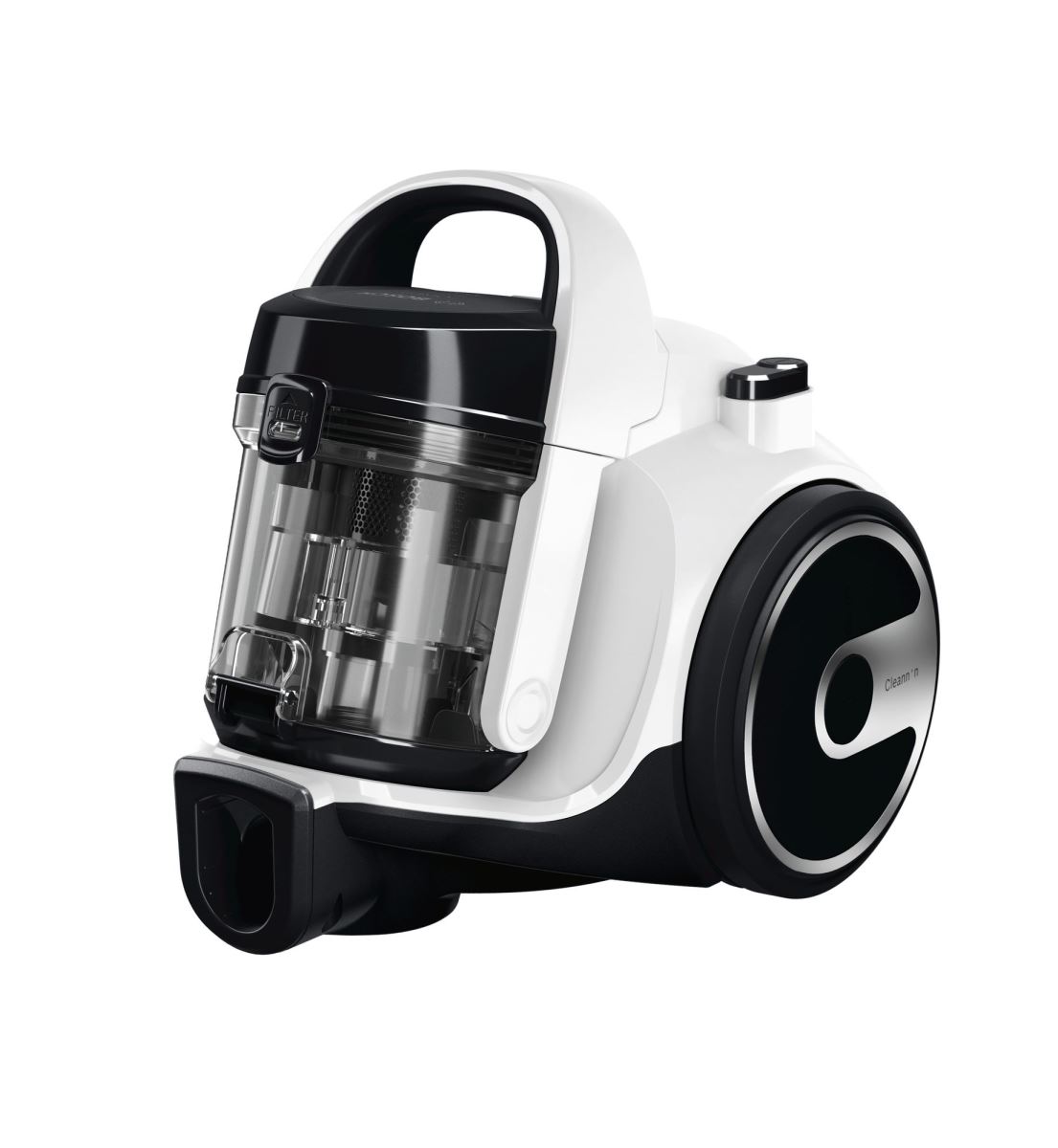 Aspirator fara sac Bosch GS05 Cleann'n BGS05A222, 700 W, 1.5 l, EasyClean, PureAir, Perie cu role, Perie parchet, Alb