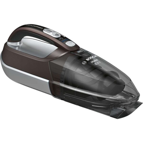 Aspirator de mana Bosch Cordless Move BHN2140L, 21.6 V Li-Ion, Aut. 45 min, Chocolate brown metallic/ Silver