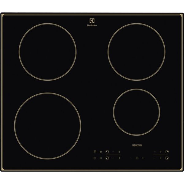 Plita incorporabila Electrolux CIT60430CB, Inductie, 4 Arzatoare, Control touch, 60 cm, Sticla neagra