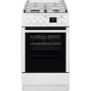 Aragaz AEG CKB56401BW, Mixt, 4 arzatoare gaz, Cuptor electric multifunctional (11 functii), SteamBake-gatire cu abur, 50x60 cm, Grill, 58 L, Alb