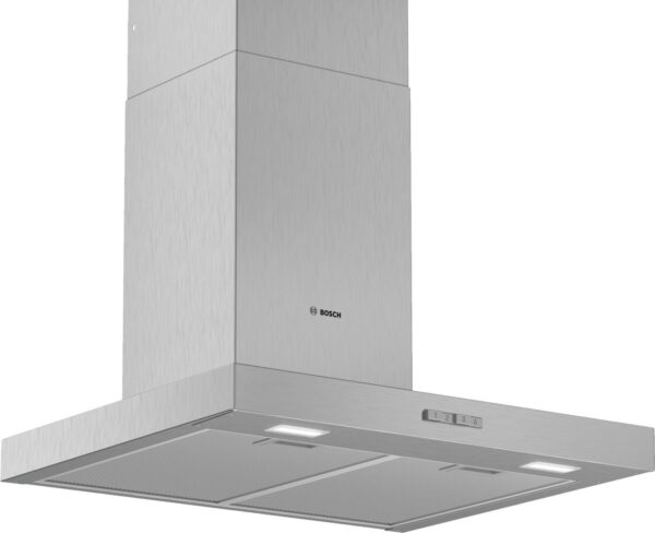 Hota Bosch Serie 2 DWB64BC50, Semineu dreapta, 60 cm, max 340 m3/h, Taste push, 3 trepte de putere, Inox