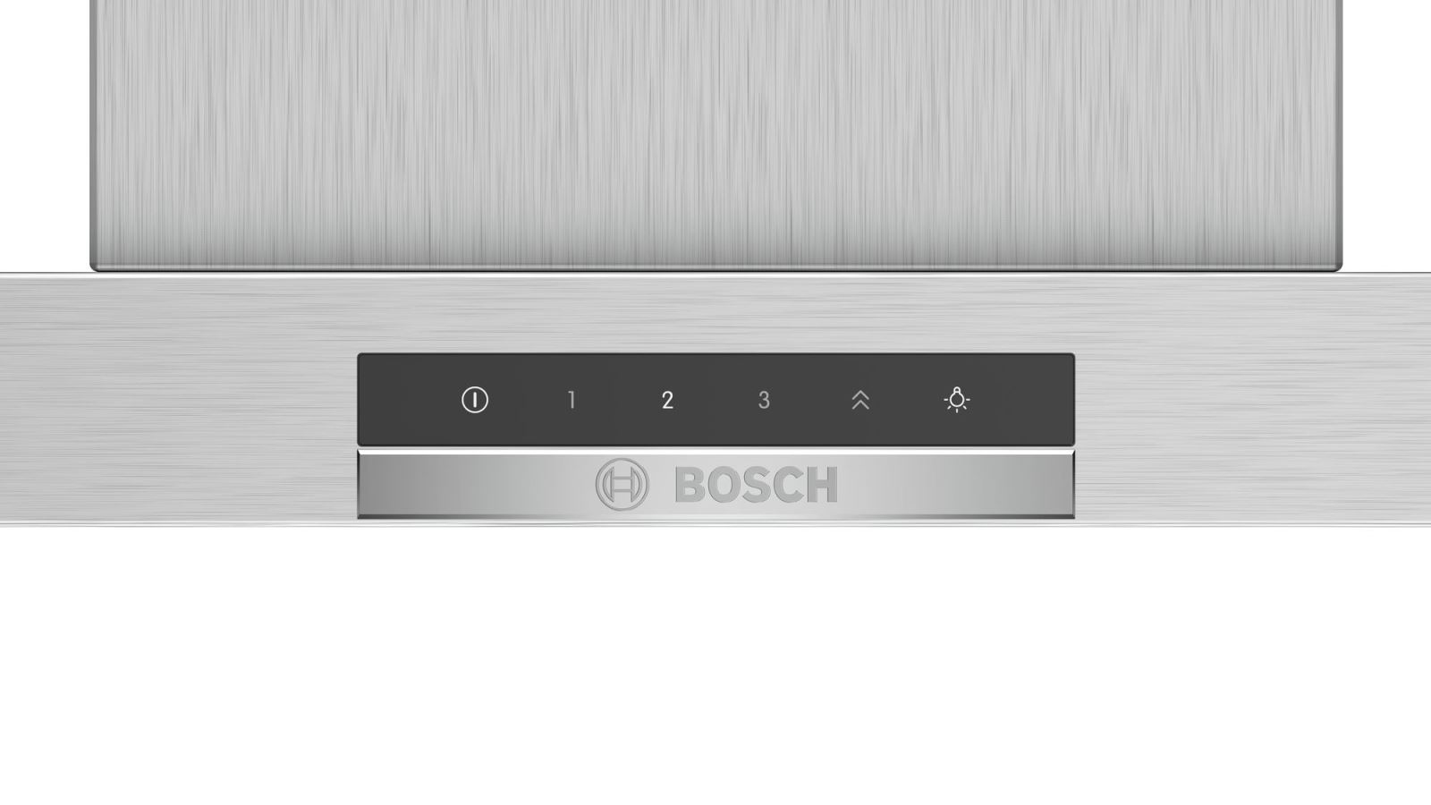 Hota Bosch Serie 4 DWB66DM50, Semineu dreapta, 60 cm, max 580 m3/h, TouchControl si afisaj electronic, 3 trepte de putere + Intensiv, Inox