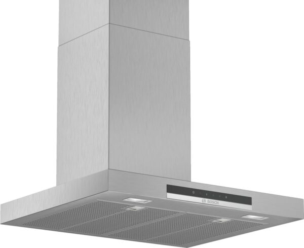 Hota Bosch Serie 4 DWB67IM50, Semineu dreapta, 60 cm, max 720 m3/h, TouchControl si afisaj electronic, 3 trepte de putere + Intensiv, Inox