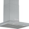 Hotă semineu dreaptă Bosch Serie 6 DWB67LM50, Capacitate 646 m³/h (intensiv, mod evacuare), 3 viteze + intensiv, TouchControl, Filtru metalic lavabil, 60 cm, Inox