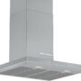Hotă semineu dreaptă Bosch Serie 6 DWB67LM50, Capacitate 646 m³/h (intensiv, mod evacuare), 3 viteze + intensiv, TouchControl, Filtru metalic lavabil, 60 cm, Inox
