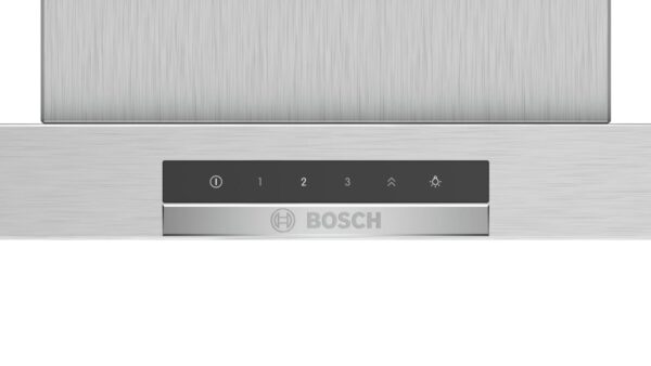 Hota Bosch Serie 4 DWB96DM50, Semineu dreapta, 90 cm, max 580 m3/h, TouchControl si afisaj electronic, 3 trepte de putere + Intensiv, Inox