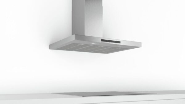 Hota Bosch Serie 4 DWB97IM50, Semineu dreapta, 90 cm, max 710 m3/h, TouchControl si afisaj electronic, 3 trepte de putere + Intensiv, Inox